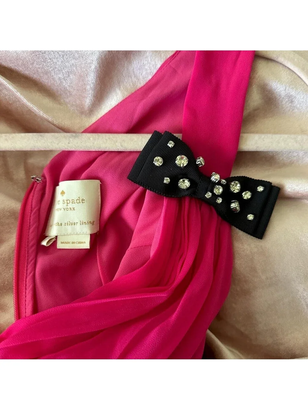Kate Spade New York Pink Pleated Midi Dress Size 2